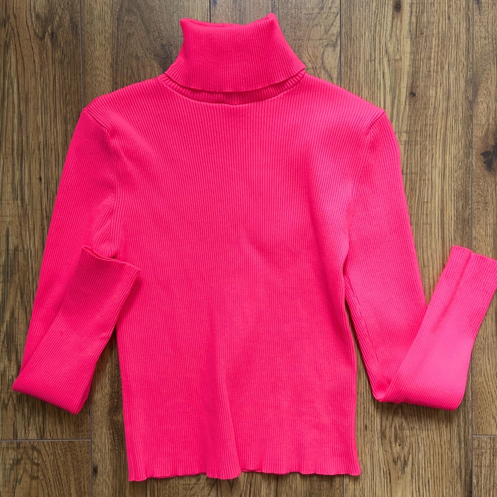 Zara neon knit top
